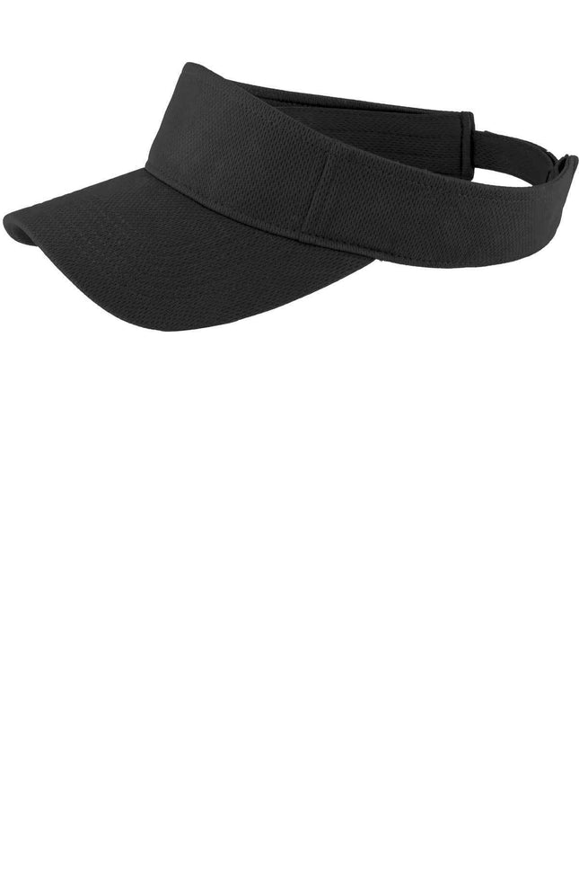 SportTek PosiCharge RacerMesh Visor STC27 Black OSFA