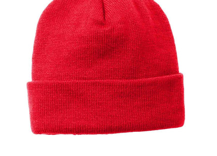 SportTek Solid Pom Pom Beanie STC37