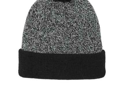 SportTek Halftime Heather Pom Beanie STC68