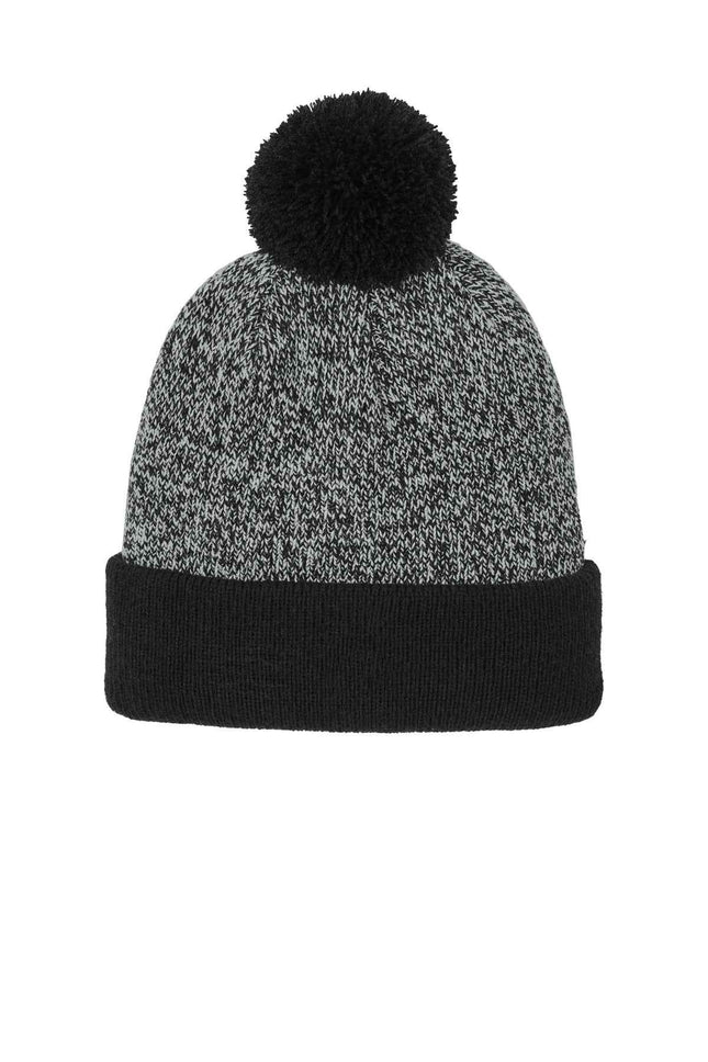 SportTek Halftime Heather Pom Beanie STC68