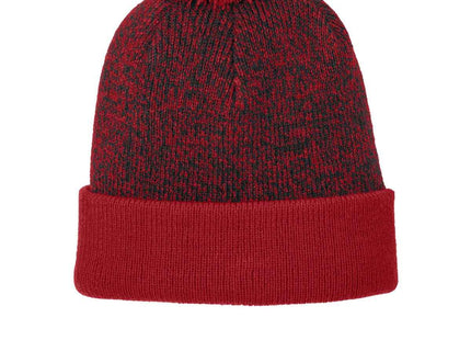 SportTek Halftime Heather Pom Beanie STC68