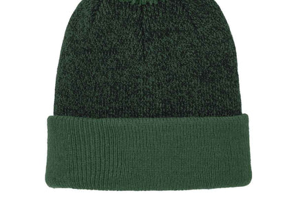 SportTek Halftime Heather Pom Beanie STC68