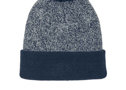 SportTek Halftime Heather Pom Beanie STC68
