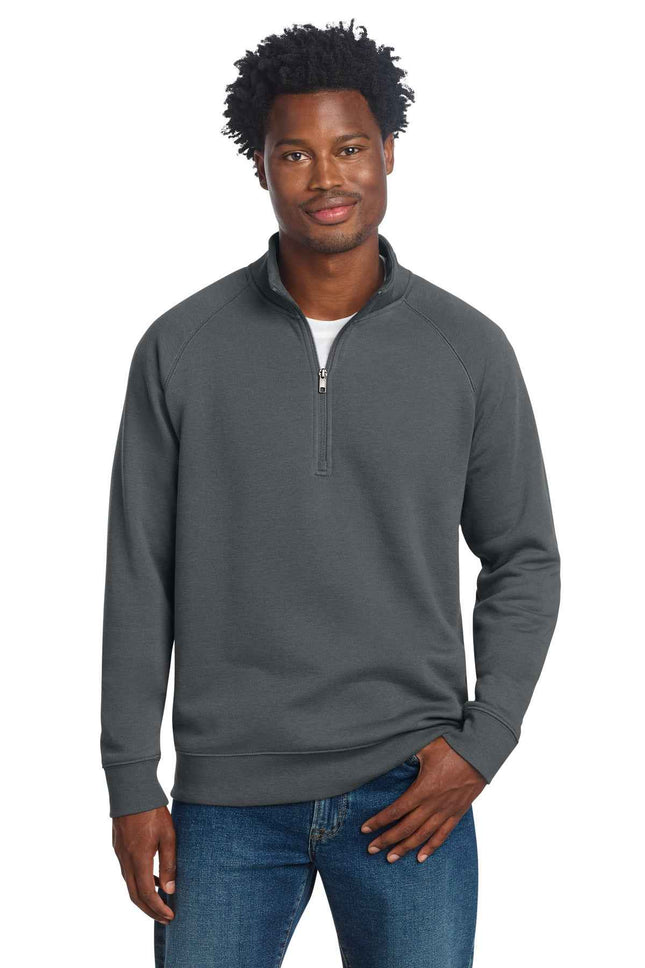 SportTek Drive Fleece 1/4Zip Pullover STF202 Dark Smoke Grey