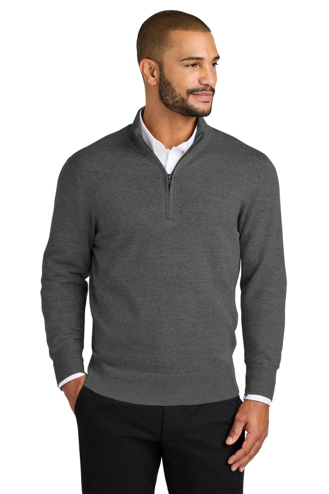 Port Authority Easy Care 1/4Zip Sweater SW2900 Charcoal Heather