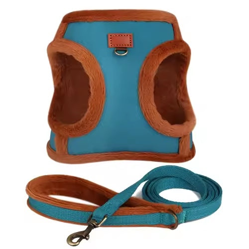 3-Layer Warm Dog Harness & Leash Set
