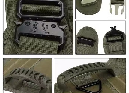 Premium Tactical Dog Harness with Collar & MOLLE Pouches