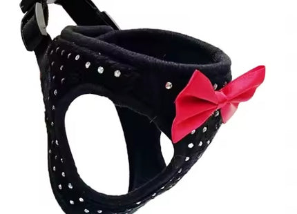 Soft Breathable Dog Harness Vest with Diamond Decoration