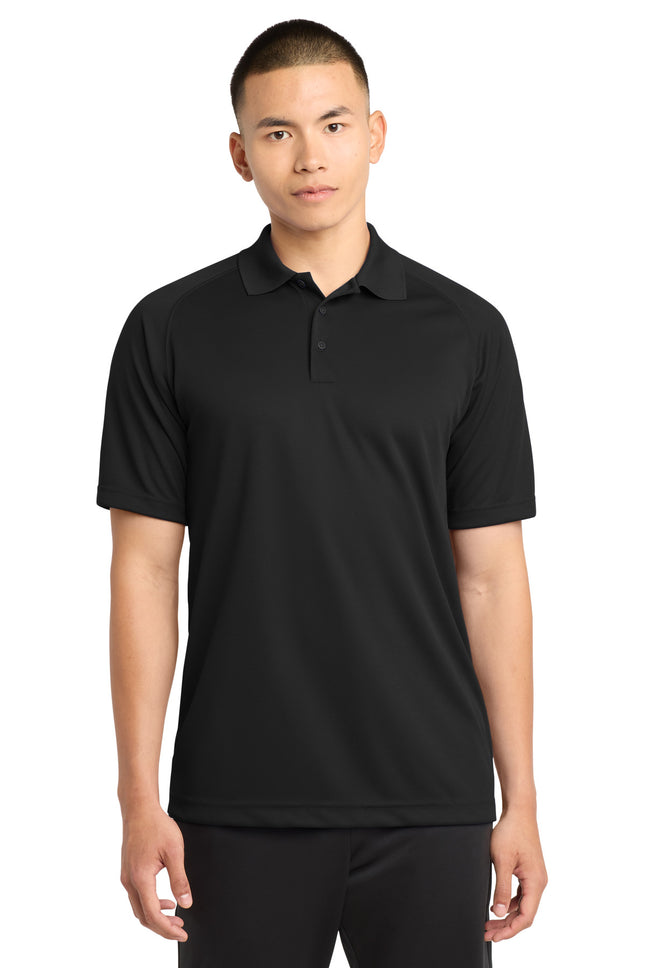 SportTek Dry Zone Raglan Polo T475 Black