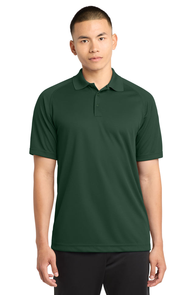 SportTek Dry Zone Raglan Polo T475 Forest Green
