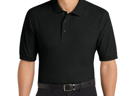 Port Authority Tall Silk Touch Polo TLK500 Black