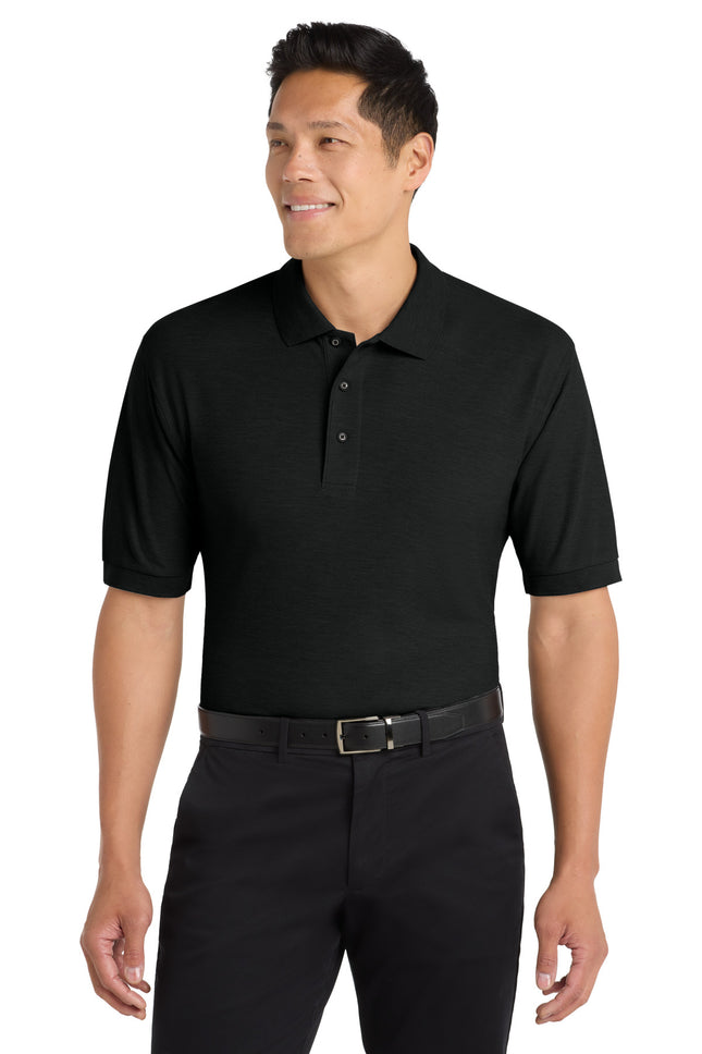 Port Authority Tall Silk Touch Polo TLK500 Black