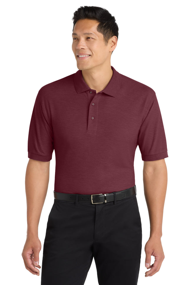 Port Authority Tall Silk Touch Polo TLK500 Burgundy