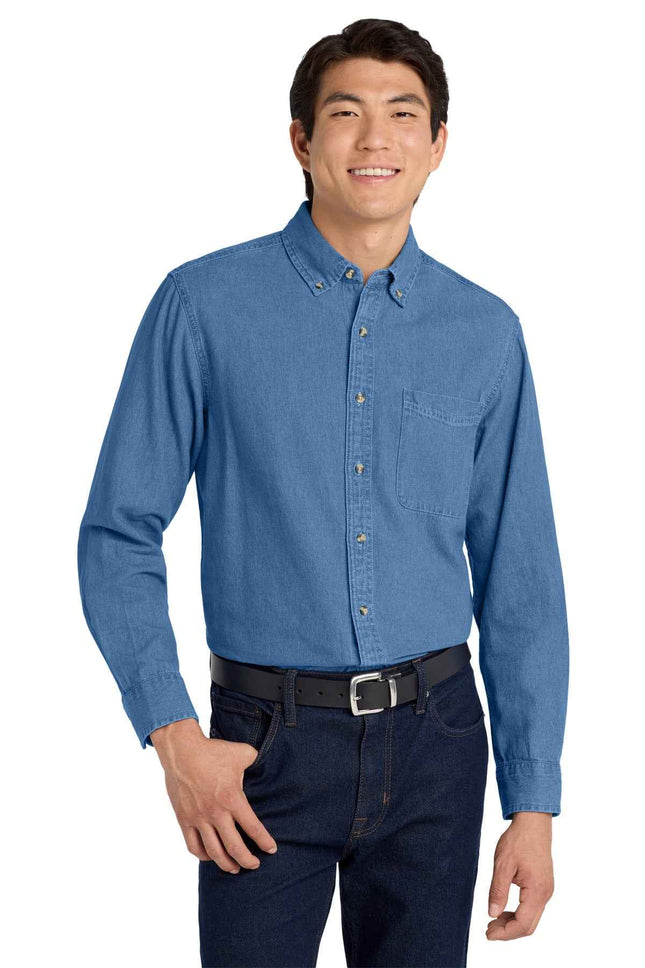 Port Authority Tall Long Sleeve Denim Shirt TLS600