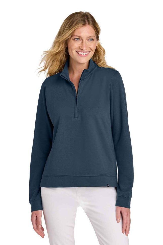 TravisMathew Women's Coveside 1/2Zip TM1LD007 Blue Nights
