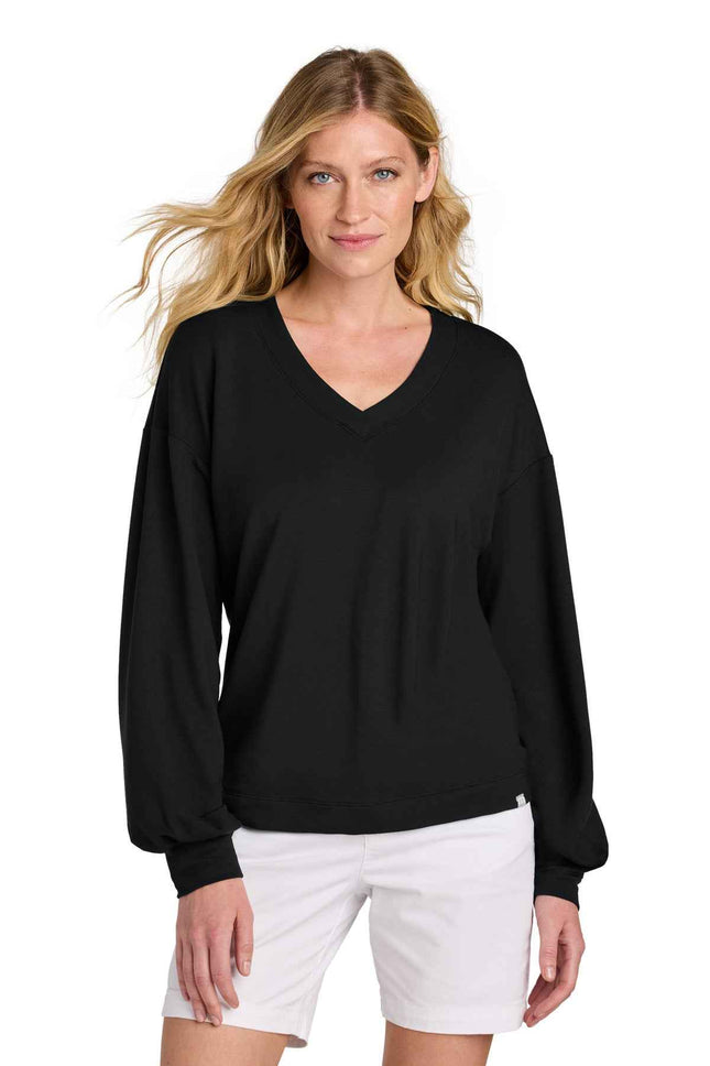 TravisMathew Women's Long Weekend VNeck TM1LD009 Black