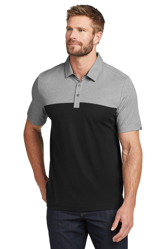 TravisMathew Oceanside Blocked Polo TM1MU414 Black Heather Black