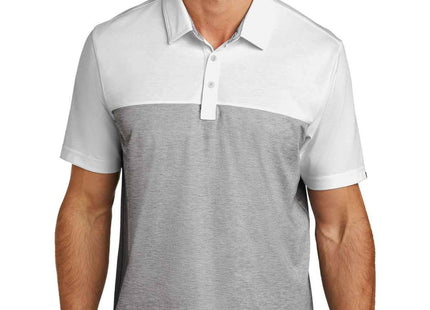 TravisMathew Oceanside Blocked Polo TM1MU414 White Quiet Shade Grey Heather