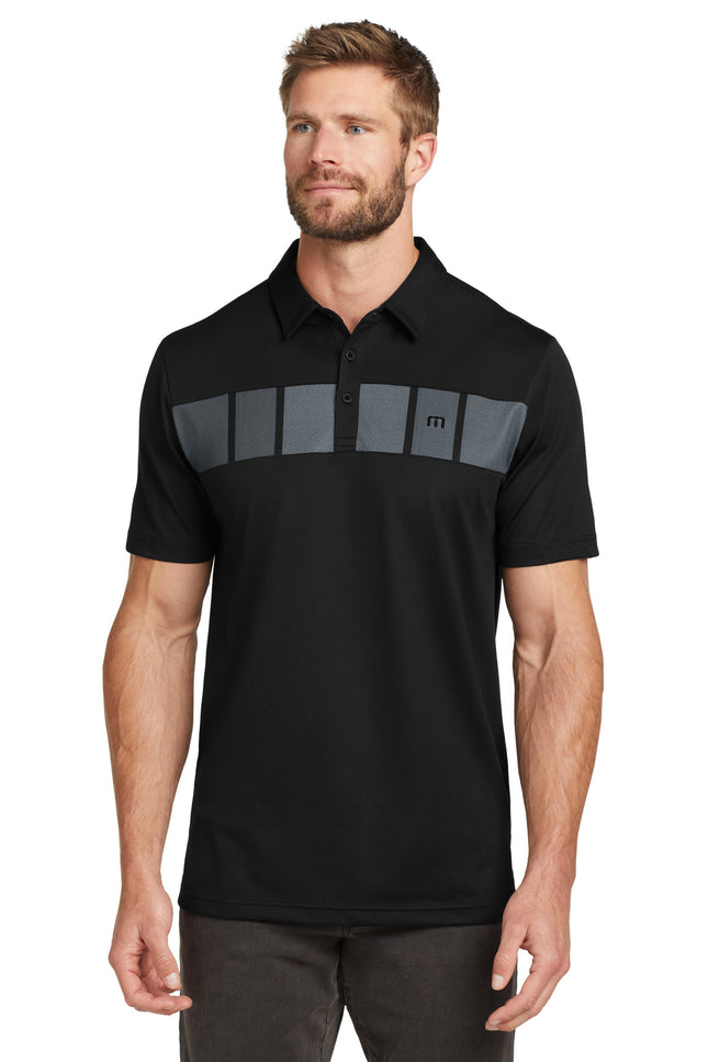 TravisMathew Cabana Chest Stripe Polo TM1MU416 Black