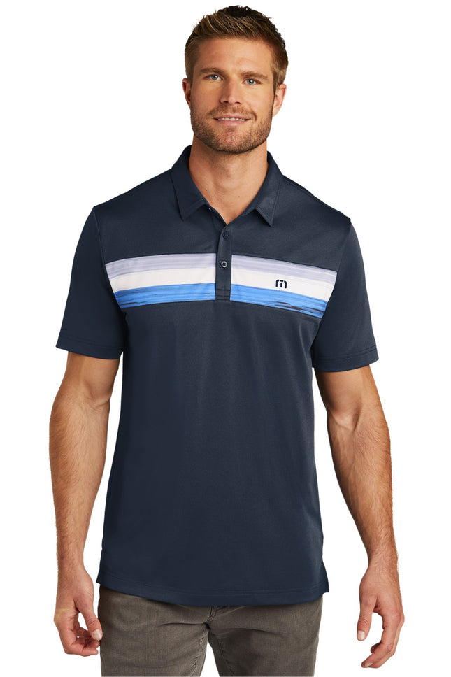 TravisMathew Cabana Chest Stripe Polo TM1MU416 Blue Nights