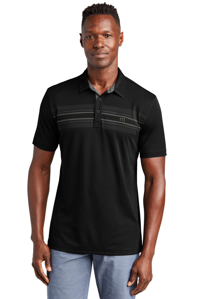 TravisMathew Monterey Chest Stripe Polo TM1MW450 Black