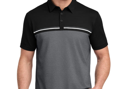 TravisMathew Sunset Blocked Polo TM1MY401 Black Dark Grey Heather