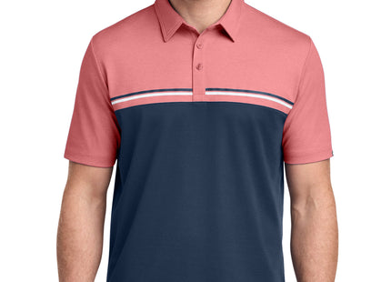 TravisMathew Sunset Blocked Polo TM1MY401 Cardinal Heather Blue Nights