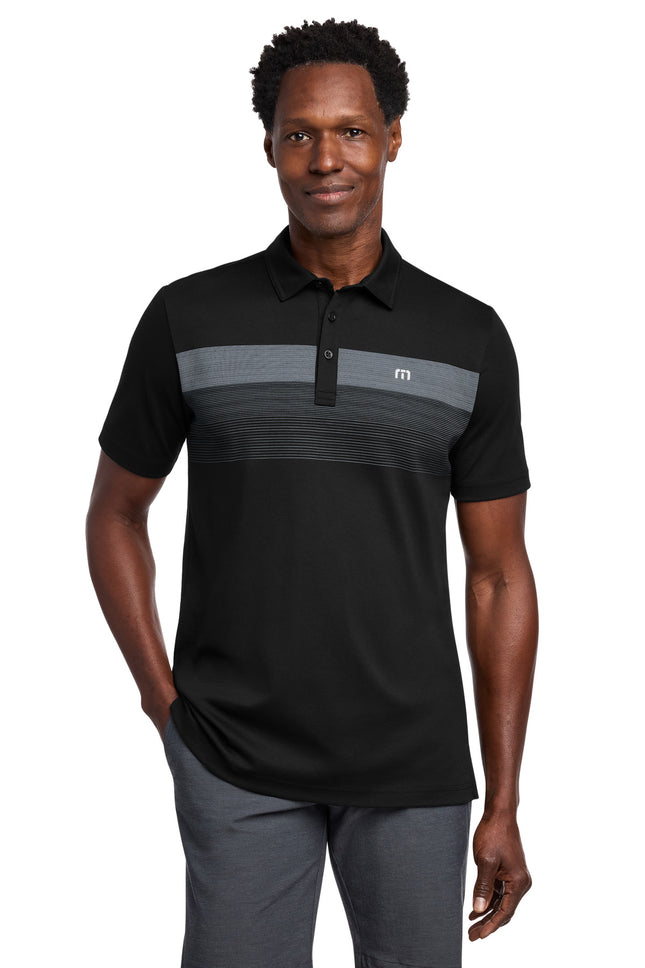 TravisMathew Coastal Chest Stripe Polo TM1MY402 Black