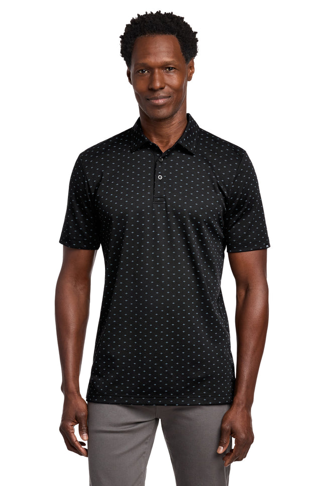 TravisMathew Oceanside Geo Polo TM1MY403 Black Aegean Blue