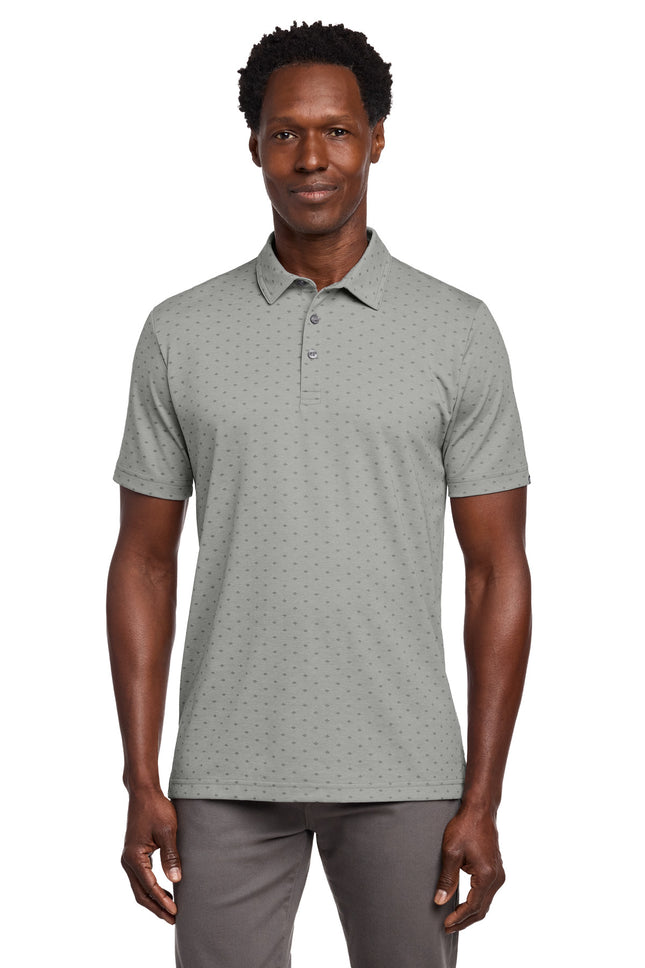 TravisMathew Oceanside Geo Polo TM1MY403 Quiet Shade Grey Heather Dark Grey