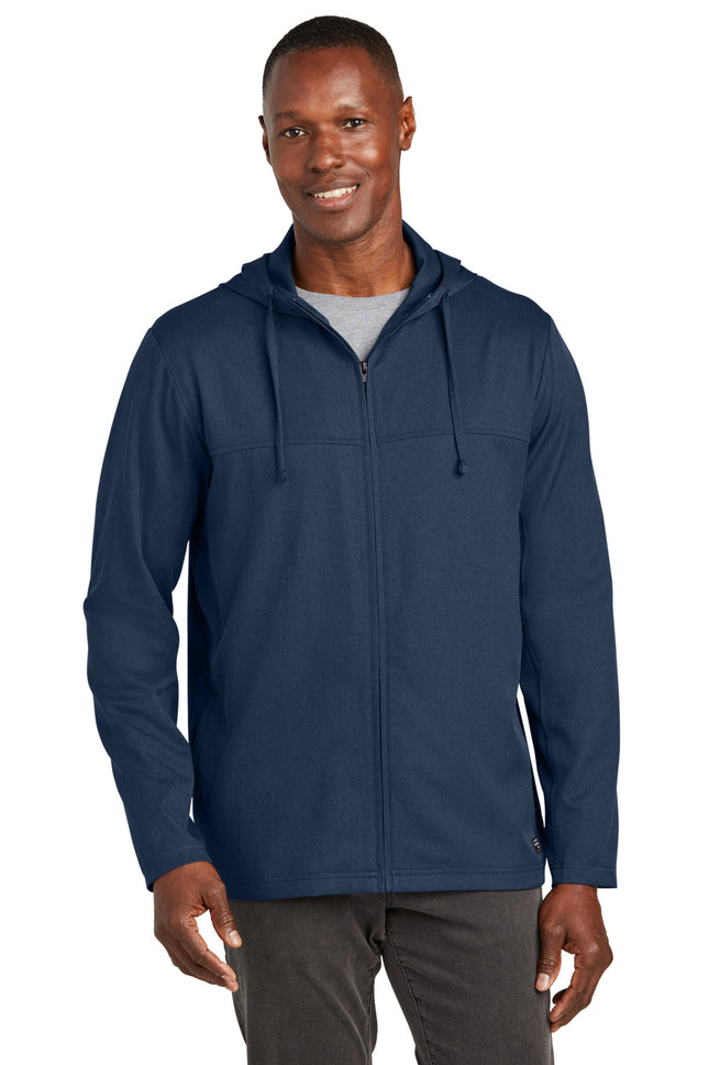 TravisMathew Balboa Hooded FullZip Jacket TM1MZ338 Blue Nights Heather