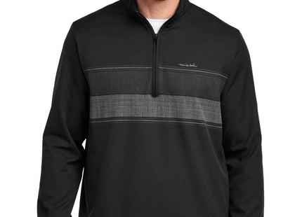 TravisMathew Balboa Chest Stripe 1/4Zip TM1MZ340 Black