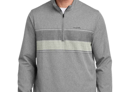 TravisMathew Balboa Chest Stripe 1/4Zip TM1MZ340 Dark Grey Heather