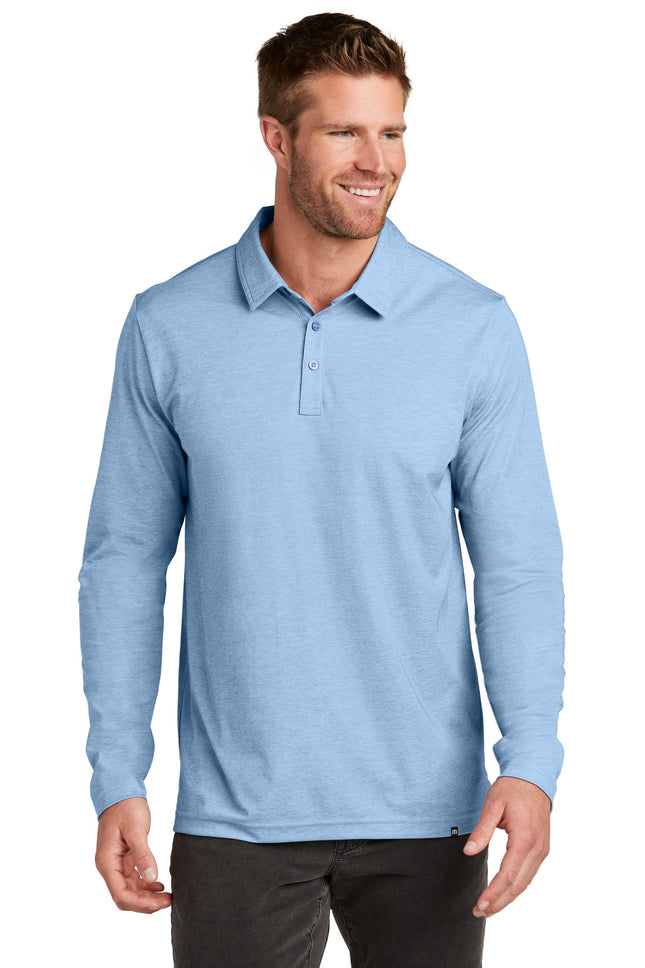 TravisMathew Oceanside Heather Long Sleeve Polo TM1MZ343 Allure Heather