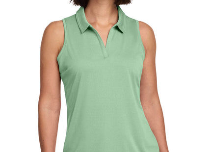 TravisMathew Women's Coto Performance Sleeveless Polo TM1WX001 Beryl Green Heather