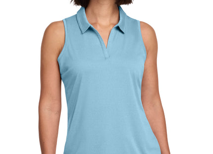 TravisMathew Women's Coto Performance Sleeveless Polo TM1WX001 Brilliant Blue Heather