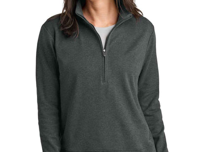 TravisMathew Women's Ocean Villa 1/4Zip TMA41428 Dark Grey Heather