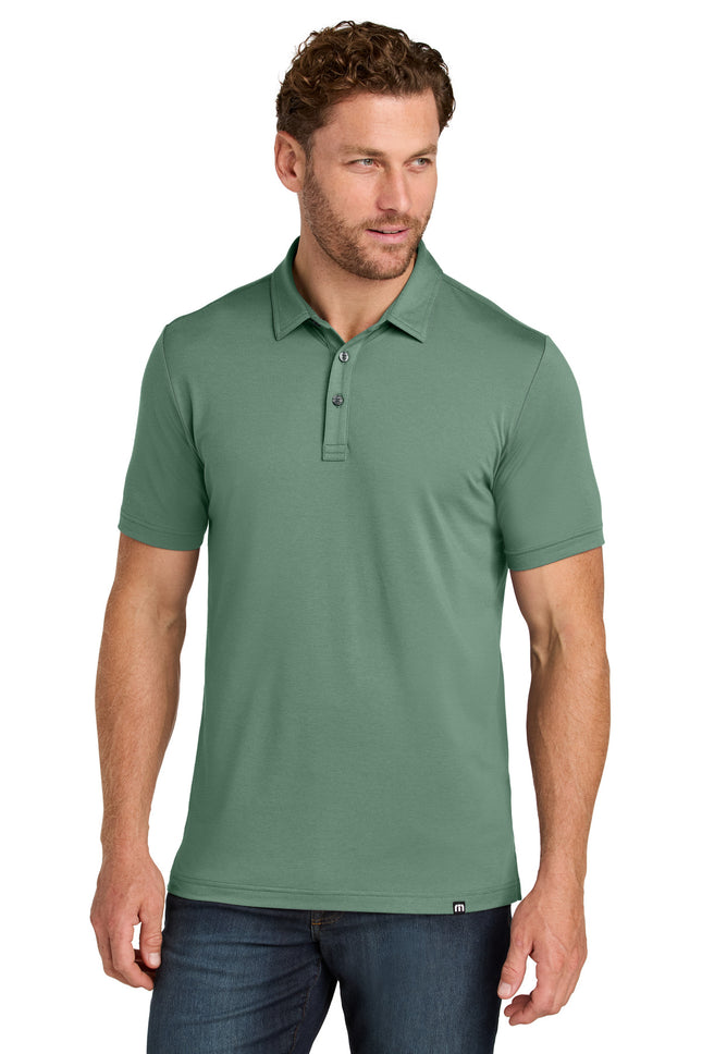 TravisMathew Glenview Solid Polo TMA41461 Laurel Green