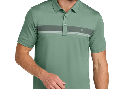 TravisMathew Glenview Stripe Polo TMA41462 Laurel Green