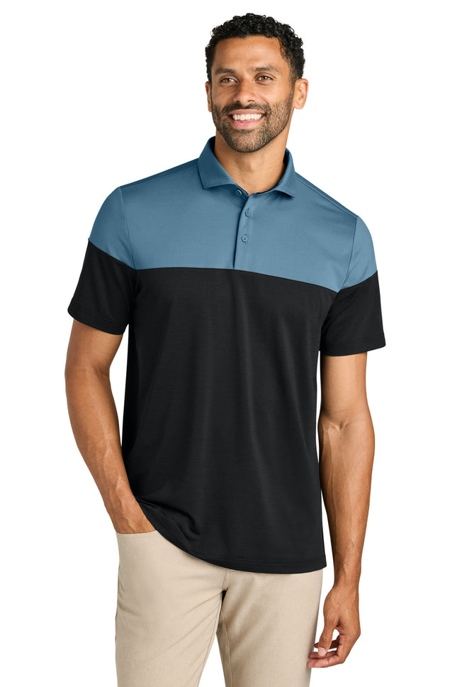 TravisMathew Onward Colorblock Polo TMA42774 Copen Blue Black