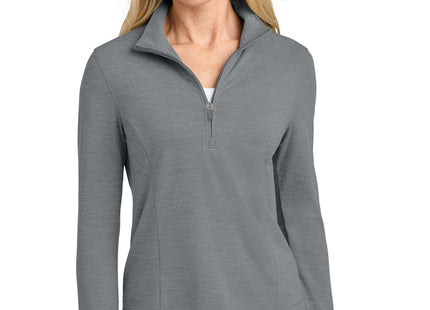 TravisMathew Women's Onward 1/2Zip TMA42778 Quiet Shade Grey Heather