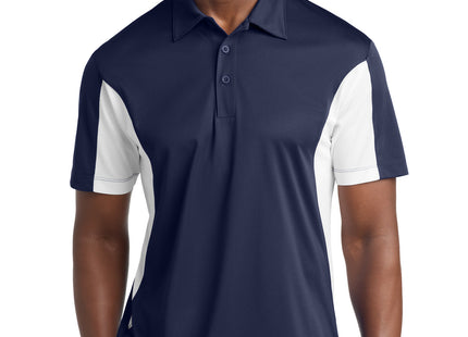 SportTek Tall Side Blocked Micropique SportWick Polo TST655 True Navy White