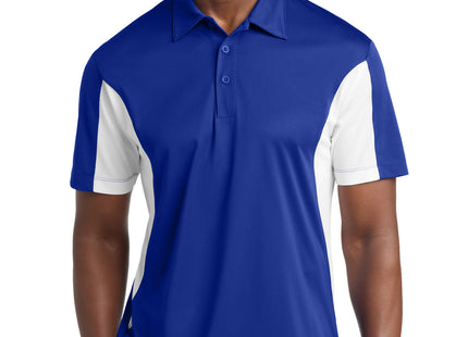 SportTek Tall Side Blocked Micropique SportWick Polo TST655 True Royal White