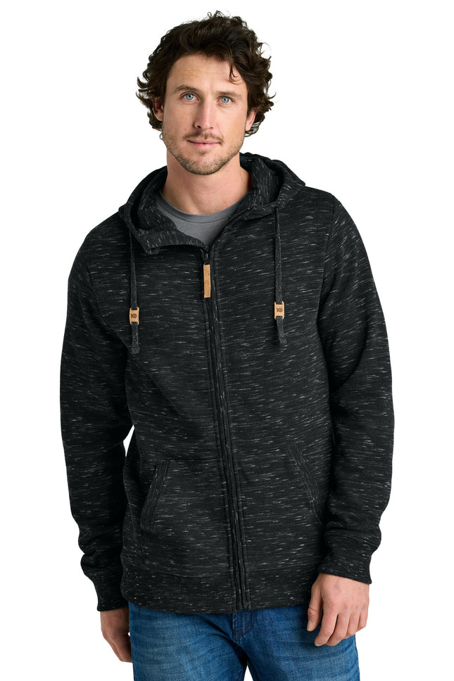 tentree Space Dye Fleece FullZip Hoodie TTCM4414 Meteorite Black Space Dye