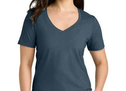 tentree Women's TreeBlend VNeck T Shirt TTCW5646 Moonlit Ocean Heather