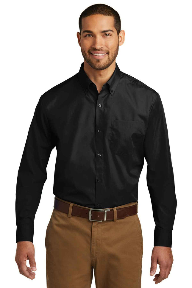 Port Authority Tall Long Sleeve Carefree Poplin Shirt TW100