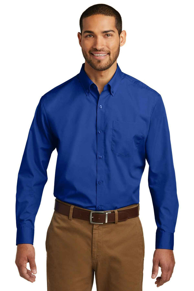 Port Authority Tall Long Sleeve Carefree Poplin Shirt TW100