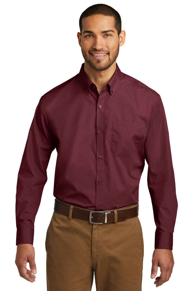 Port Authority Long Sleeve Carefree Poplin Shirt W100