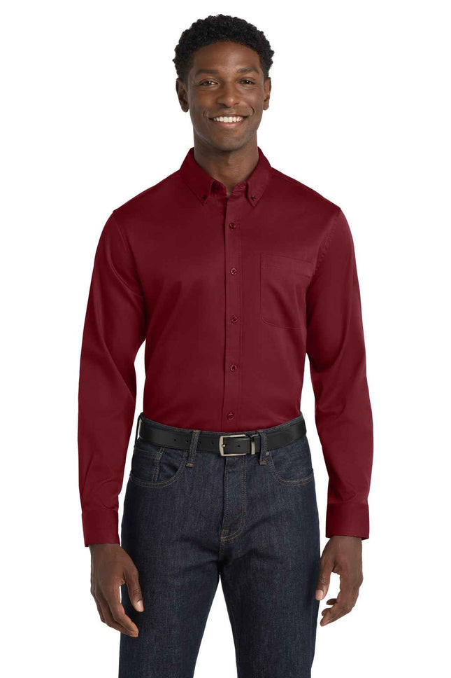 Port Authority Long Sleeve SuperPro React Twill Shirt W808
