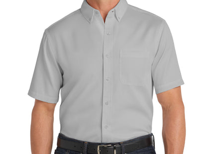 Port Authority Short Sleeve SuperPro React Twill Shirt W809 Gusty Grey
